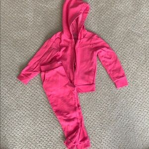 pink sweat outfit